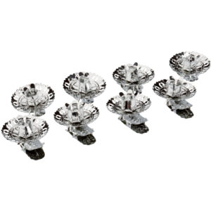 Weihnachtsschmuck Christbaumkerzenhalter - Ø 15 mm, silber, 10 Stück