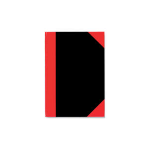 Kladde - A6, kariert, Hardcover, schwarz/rot, 192 Seiten