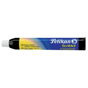 Kunstschrift-Tusche Scribtol®, Patrone mit Druckball+Pipette, 9 ml, schwarz