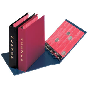 Münzalbum Kunstleder blau