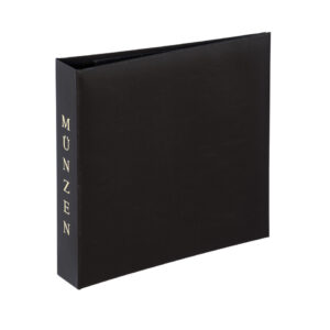 Münzalbum Kunstleder schwarz