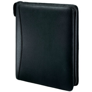 Terminplaner Manager - A5, Softfolie geprägt, schwarz, Reißverschluss