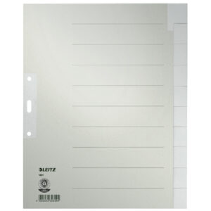 1221 Register - Tauenpapier, blanko, A4 Überbreite, 10 Blatt, grau