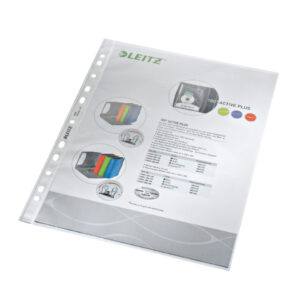 4790 Prospekthülle Standard, A4, PP, genarbt, 0,09 mm, dokumentenecht, farblos, 100 Stück