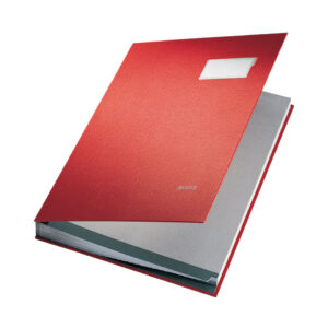 5700 Unterschriftsmappe - 20 Fächer, PP kaschiert, rot