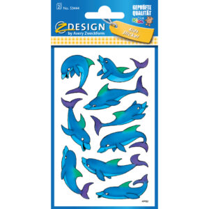 Z-Design 53444, Kinder Sticker, Delfine, 2 Bogen/18 Sticker