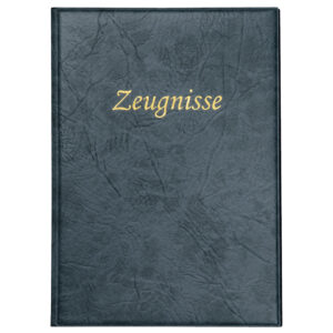 Zeugnismappe - blau, A4, Weichfolie, 10 Hüllen