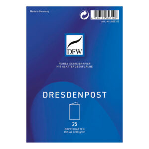 Doppelkarte DresdenPost - A6 hoch, 25 Stück