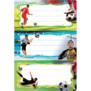 5588 Schuletiketten - Fussball, beglimmert