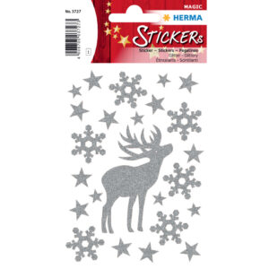 3727 Sticker MAGIC Hirsch - glittery, 24 Stück