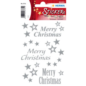 3731 Sticker MAGIC Merry Christmas, glittery