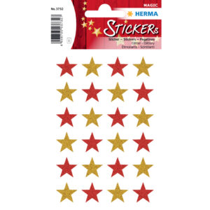 3732 Sticker MAGIC Sterne, glittery