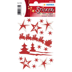 3734 Sticker MAGIC Schlittenfahrt, glittery