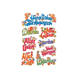 3813 Sticker DECOR Glückwünsche, beglimmert