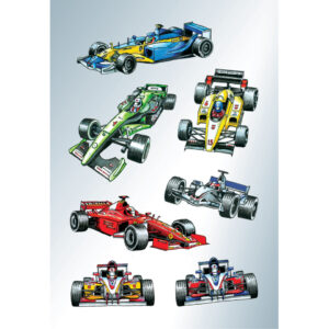 3317 Sticker DECOR Rennautos