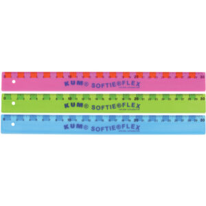 Lineal Kunststoff SOFTIE®FLEX - 30 cm, flexibel, sortiert