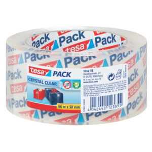 Verpackungsklebeband tesapack® Crystal Clear - 50 mm x 66 m, PP, klar