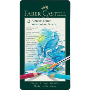 Künstler-Aquarellstift ALBRECHT DÜRER®,12 Farben sortiert im Metalletui
