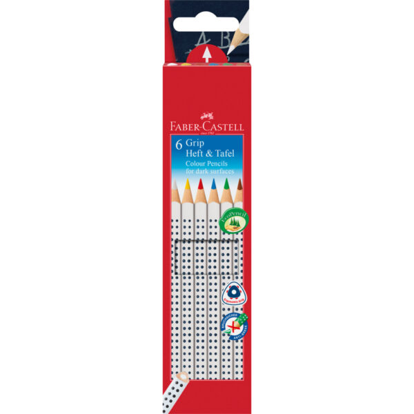 Buntstift Colour GRIP Heft & Tafel - 6 Farben sortier, Kartonetui