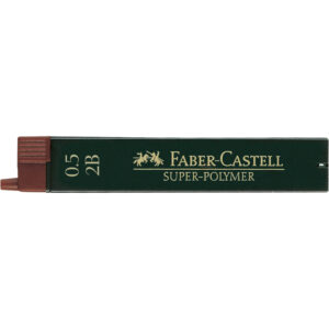 Feinmine SUPER POLYMER - 0,5 mm, 2B, schwarz, 12 Minen