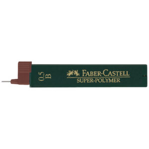 Feinmine SUPER POLYMER - 0,5 mm, B, schwarz, 12 Minen