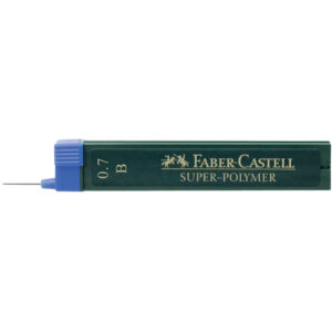 Feinmine SUPER POLYMER - 0,7 mm, B, schwarz, 12 Minen