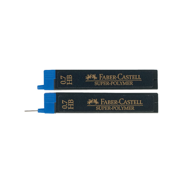 Feinmine SUPER POLYMER - 0,7 mm, 2H, schwarz, 12 Minen