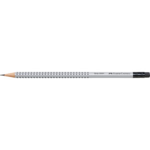 Bleistift GRIP 2001 mit Radierer - B, silbergrau