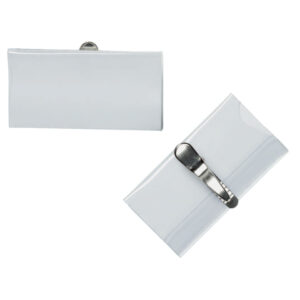 Namensschilder - mit Krokoklemme, 75 x 40 mm