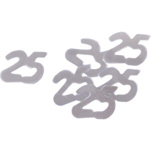 Konfetti Zahl 25 - 10 g, ca. 15 mm, silber