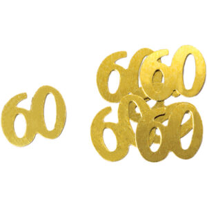 Konfetti Zahl 60 - 10 g, ca. 15 mm, gold