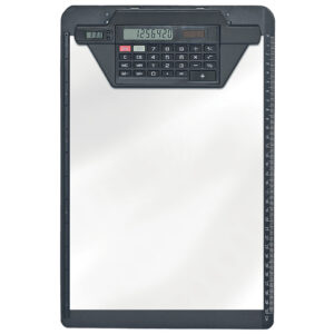 Klemmbrett mit Rechner-Klemmschiene - schwarz