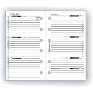 Ersatzkalendarium Wochenplan - A7, 1 Woche / 2 Seite