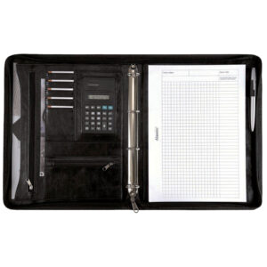 Ringbuchmappe MASSA - A4, Lederimitat, schwarz