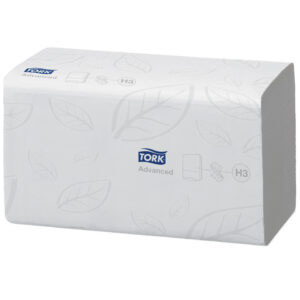 weiche Zickzack Handtücher - 2-lagig Tissue, weiß, mit Dekorprägung