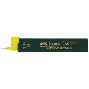 Feinmine SUPER-POLYMER - 0,35 mm, B, schwarz, 12 Minen
