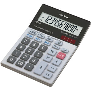 Tischrechner EL-M711G, Batterie/Solar, 100 x 151,5 x 33 mm, schwarz/weiß