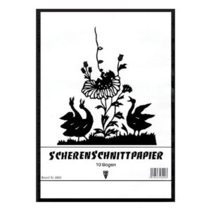 Scherenschnittpapier - Heft A3, 10 Blatt, schwarz