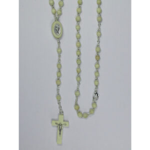 Rosenkranz - Holzperlen, natur, ca. 35 cm, Verschluss, inkl. Dose