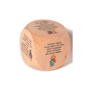 Gebetswürfel - Ahorn, 6 x 6 cm, bunt