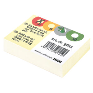 Karteikarten - DIN A8 quer, 120 g/qm, für CROCO 2-6-19, gelb