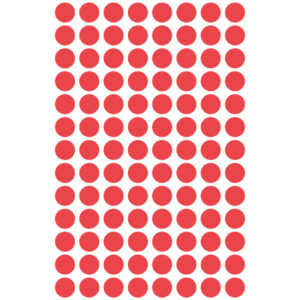 3010 Markierungspunkte - Ø 8 mm, 4 Blatt/416 Etiketten, rot