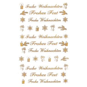 Z-Design 52391, Weihnachtssticker, Schriftzug: "Frohe Weihnachten", 2 Bogen/44 Sticker
