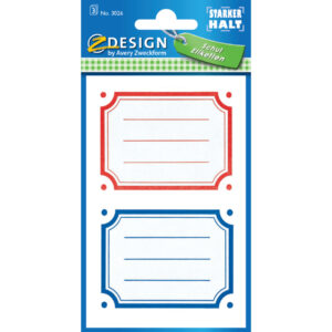 3026 Schule Buchetikett Zierrahmen farbig sortiert Papier 3 Bögen 6 Etiketten