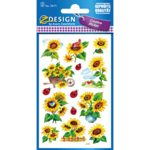 Z-Design 54171, Deko Sticker, Sonnenblumen, 2 Bogen/28 Sticker