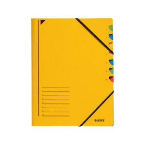 3907 Ordnungsmappe - 7 Fächer, A4, Pendarec-Karton (RC), 430 g/qm, gelb