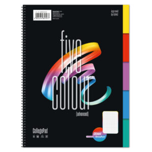 Collegeblock Five Colour A4 100 Blatt 70g/qm 5mm kariert