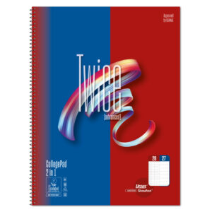 Collegeblock Two in One A4 80 Blatt 70g/qm kariert/liniert