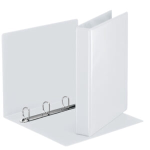 Ringbuch Präsentation, mit Taschen, A4, PP, 4 Ringe, 30 mm, weiß