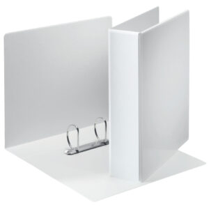 Ringbuch Präsentation, mit Taschen, A4, PP, 2 Ringe, 50 mm, weiß